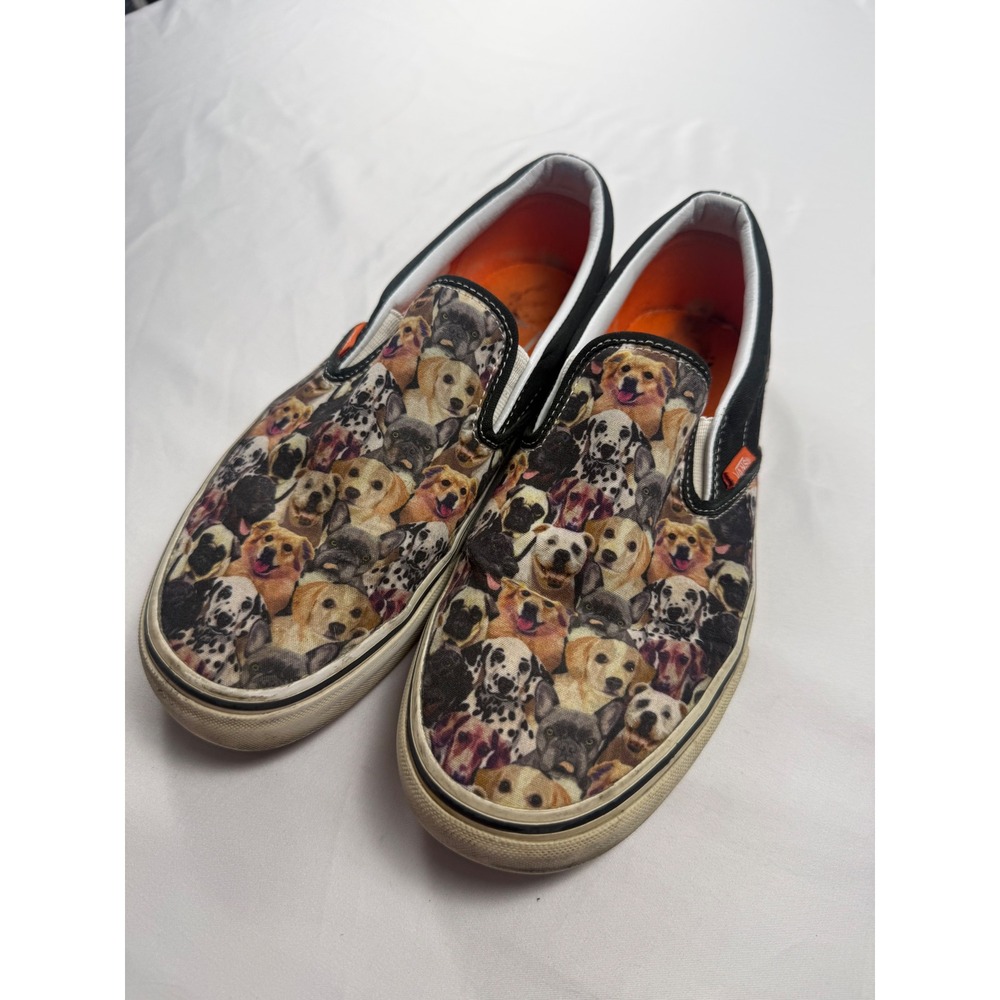 Vans x ASPCA Puppy Dog Print Classic Slip-On Shoes Women's 9 Men's 7.5